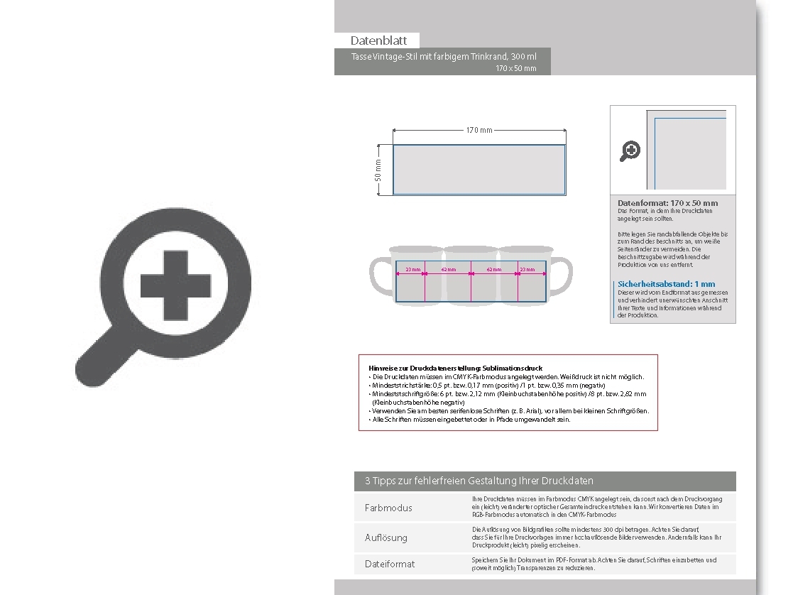 Product Bild tasse_im_vintage-stil_mit_farbigem_trinkrand__300_ml